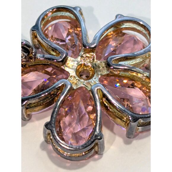 Glass Pink Flower Scatter Pin Brooch - Picture 11 of 12